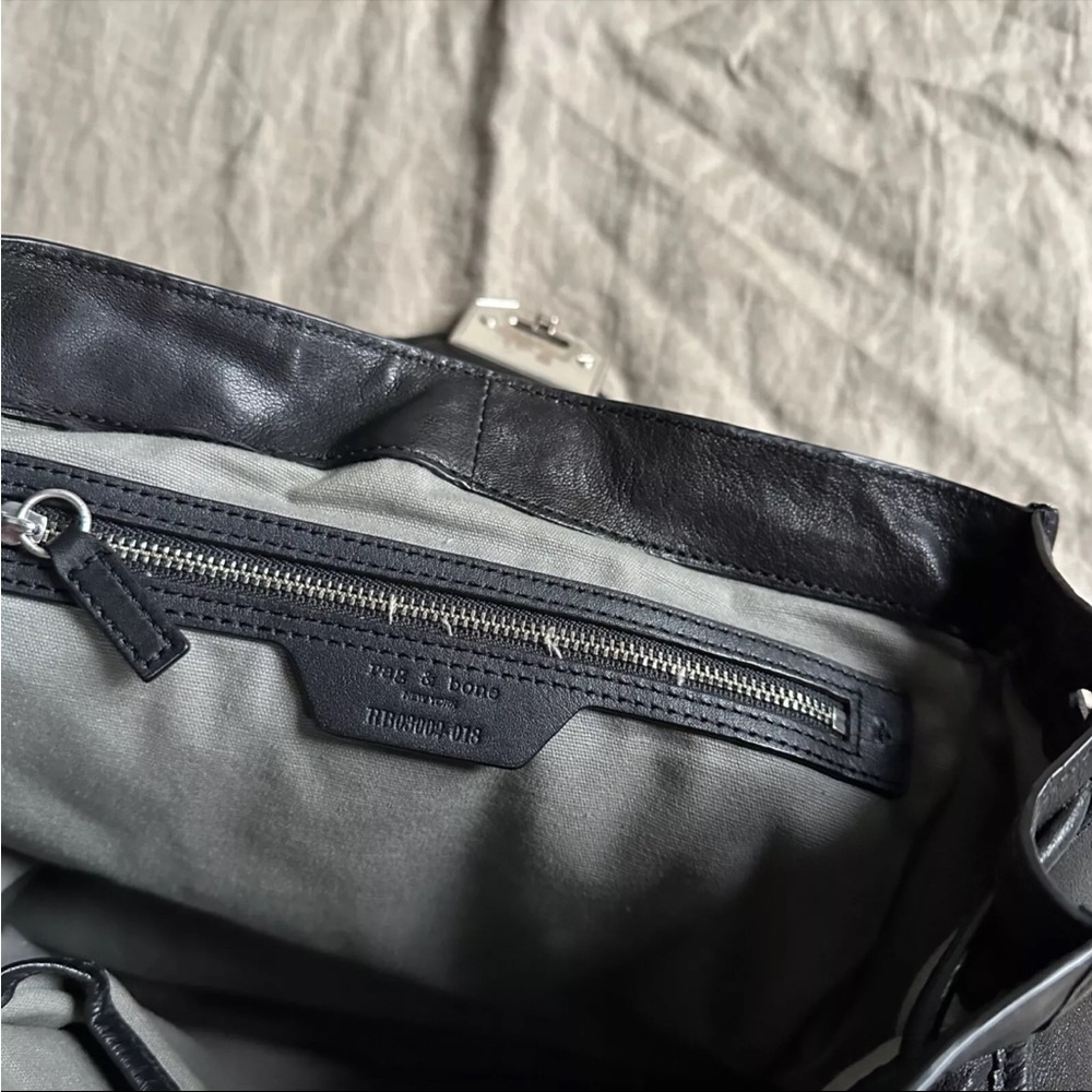 rag & bone Black Leather Backpack - Picture 5 of 9